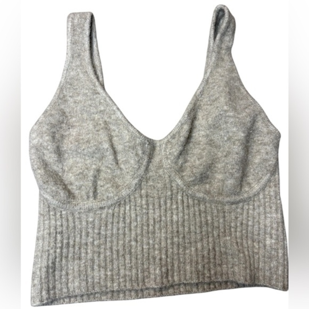 Zara knit sweater tank tan small